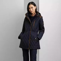 RALPH LAUREN 女款菱形绗缝连帽中长外套 Regular版型 多色可选