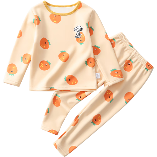 史努比（SNOOPY）童装儿童保暖内衣男女童睡衣加绒保暖厚款衣服中大童秋衣秋裤套装