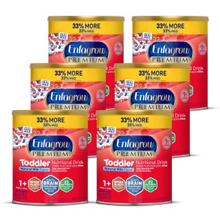 美贊臣 紅罐小馬達兒童奶粉,32 盎司,6 件裝