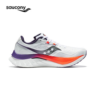 saucony 索康尼 啡速4跑鞋男鞋透氣競速訓(xùn)練跑步運(yùn)動(dòng)鞋子Speed啡速4 白黑 42