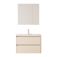 九牧(JOMOO)浴室柜小牧卫浴卫生间洗手脸盆柜组合陶瓷洗漱台镜柜MAB3000 隐藏抽纸口+美妆架+双侧镜灯80cm