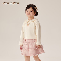 PawinPaw卡通小熊童装秋冬女宝翻领卫衣时尚舒适好穿 Ivory象牙色/39 120 cm