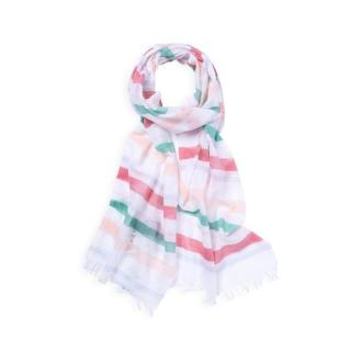 AIGLE 艾高 秋冬女款圍巾條紋時尚休閑棉質(zhì)柔軟舒適女士圍巾