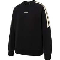 阿迪达斯 (adidas)卫衣黑色运动三条纹男女同款圆领套头上衣KA2562 黑色