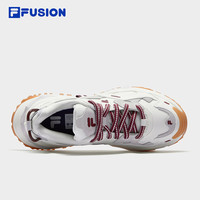 FILA FUSION斐乐潮牌硬糖奶茶|女款厚底增高休闲运动老爹鞋 【霸气杨梅】雪白/雨雾灰 37.5