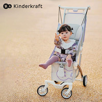 可可乐园 KK Kinderkraft儿童遛娃神器轻便折叠大童宝宝高景观溜娃车小憨豆 蕨蕨紫口袋遛娃车KP2