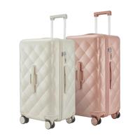 卡拉羊魔方体COCO行李箱时尚优雅女士pc拉杆箱旅行箱大容量小香风行李箱 钢琴黑【TSA密码锁 快速通关】 28寸【出国留学女士优选】