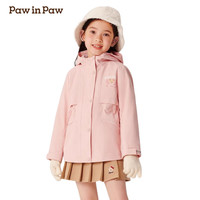 PawinPaw【三防】卡通小熊童装秋冬新款女童防风外套 Pink粉红色/25 160