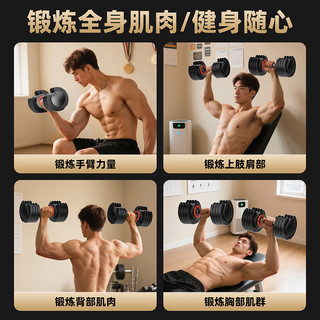 华亚（HUAYA）快调哑铃男士可调节手铃家用力量训练锻炼体育器材6.5kg两只