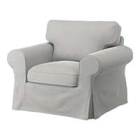 宜家（IKEA）EKTORP爱克托单人沙发扶手椅布艺可拆洗柔软坐感欧式 *白色/黑色塔米拉扶手椅