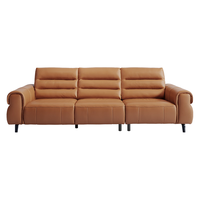 芝华仕 意式复古大黑牛真皮沙发客厅直排家具芝华士3177橙2.8m 2.8m|赤霞橙|摔纹头层牛皮