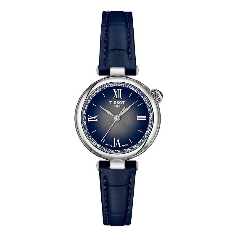 天梭（TISSOT）手表 小美人系列星光款女表 石英女士皮带腕表时尚表