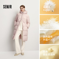 森马（Semir）陈都灵|90绒子羽绒服女25冬长款三防抗静电连帽外套109725113001