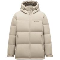 坦博尔短款羽绒服男宽松连帽防风廓形厚款休闲外套TF236353 土砂色 175/92A