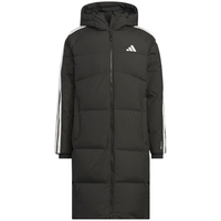 adidas 男 运动型格系列 3S L DOWN JKT 长款羽绒服 KC2498 黑色  XL