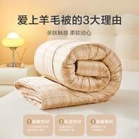 罗莱家纺A类英国进口羊毛被冬被 加厚保暖被子 【A类 英国进口 阻螨】奥斯顿 150*215cm 冬被