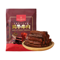 阿尔善 风干牛肉干原味 400g偏软休闲零食量贩装