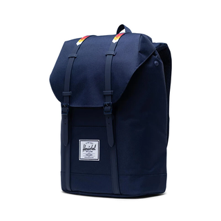 Herschel Retreat 赫行 19L大号双肩包 深蓝/彩虹橡胶带