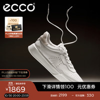 ecco 爱步 休闲板鞋男 25运动小白鞋拼接男鞋鞋子 街头球鞋539814 白色/灰白色53981452292 41