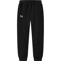 安德玛（Under Armour）男童加绒裤秋冬儿童加厚保暖加绒裤子男大童针织运动长裤 黑色(版型偏小，买大一码) 150cm(YLG) 黑色 【四季款】