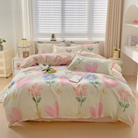 韫色纯棉被套单件加厚100全棉被罩1.5米宿舍被单双人150x200x230 粉红色 粉色记忆 180x220cm单件被套