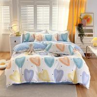 韫色纯棉被套单件加厚100全棉被罩1.5米宿舍被单双人150x200x230 梦幻爱心 180x200cm单件被套