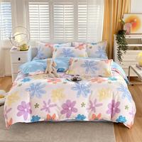 韫色纯棉被套单件加厚100全棉被罩1.5米宿舍被单双人150x200x230 雨末花开 150x200cm单件被套