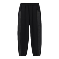 英氏（YEEHOO）男童裤子儿童卫裤秋季长裤休闲宽松运动裤回弹透气春秋装中大童装 弹织拼接-浅花灰 【回弹透气】 150