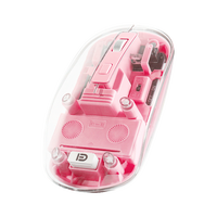 富德 炫彩静音无线蓝牙双模充电鼠标E618D 水粉