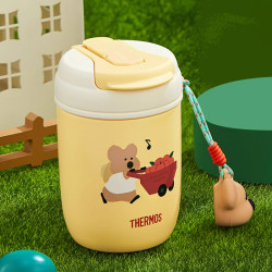 THERMOS 膳魔师 檀健次同款膳魔师呆萌町系列保温杯便携大肚杯巨无霸双饮吸管水杯