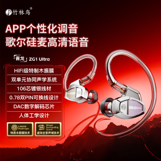  竹林鸟 EQ调音驱动APP 电竞入耳式有线游戏耳机 硅麦 Type-c带麦版