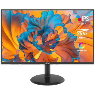 AOC 23.8英寸显示器 1080P全高清 商务办公电脑液晶显示屏幕 护眼滤蓝光 23.8英寸 24E10XH IPS屏