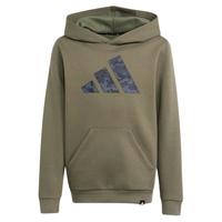 男女大童休闲舒适宽松抓绒连帽卫衣秋季adidas阿迪达斯轻运动