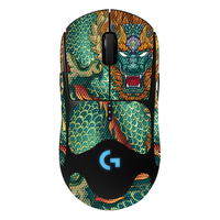 罗技(G)PRO WIRELESS无线游戏鼠标GPW狗屁王一代1代苍龙防滑贴鼠标垫套装国潮国风系列 GPW一代+苍龙全包防滑贴