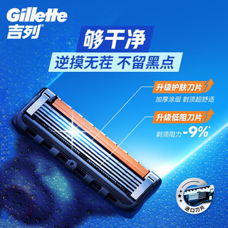  Gillette/吉列 防刮伤 男士剃须刀+刀架+刀头+底座  1刀架3刀头