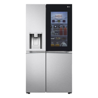 LG 635L对开双门电冰箱 智能全自动制冰一体机冰吧 透视窗门中门风冷无霜节能变频  御冰系列冰吧制冰机银