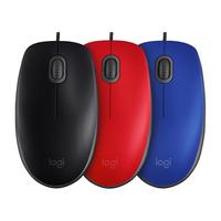  logitech/罗技 轻音 有线鼠标+桌垫  M111灰色 +罗技桌垫粉色