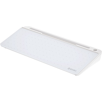 智宝臻品桌面钢化玻璃小白板写字板记事板家用教学小黑板电脑键盘笔记本平板支架式留言板 白色小号 白色【小号】