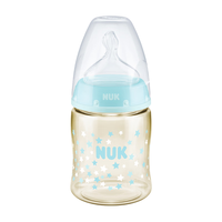 NUK感温宽口径PPSU奶瓶新生婴幼儿0到6月防胀气奶瓶150ml蓝色款