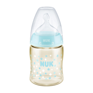 NUK感温宽口径PPSU奶瓶新生婴幼儿0到6月防胀气奶瓶150ml蓝色款