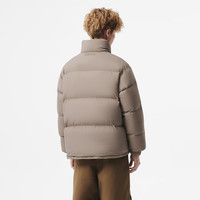 坦博尔短款羽绒服男女同款2025冬季立领面包服防风保暖外套 月霜灰 3XL
