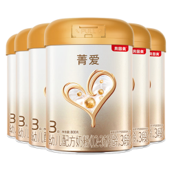 贝因美 菁爱幼儿配方奶粉3段800g*6罐