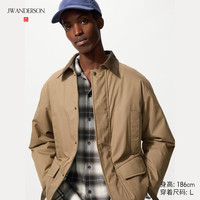 优衣库合作款男装PUFFTECH空气棉服休闲茄克外套夹克25新款481347 34 驼色