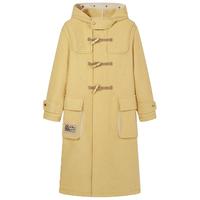 Teenie Weenie小熊冬季简约风牛角扣圈圈纱毛呢大衣绵羊毛混纺外套 浅黄色 L (170)