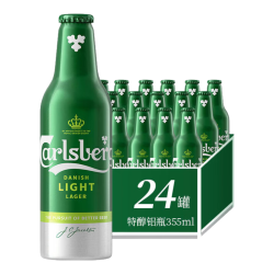 嘉士伯 特醇拉格啤酒355ml*24瓶整箱 啤酒京东自营