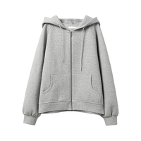 初棉空气层卫衣半裙套装 25春miu系运动风可拆卸袖口廓形卫衣短裙 花灰-连帽卫衣 L