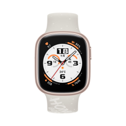 荣耀 HONOR 手表4 智能手表 46mm 金色铝合金表壳 晨辉金橡胶表带（血压，GPS，血氧）