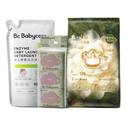 babycare 新妈体验组合 金山茶纸尿裤S码3片+湿巾36抽+洗衣液500ml