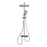 九牧（JOMOO）淋浴花洒全套装小牧卫浴增压卫浴软管喷头除垢顶喷洗澡手持家用 5200镀铬丨满天星雨幕丨琴键置物