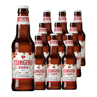 TSINGTAO/青岛啤酒 树莓味  白啤 258mL 9瓶 整箱装 瓶装